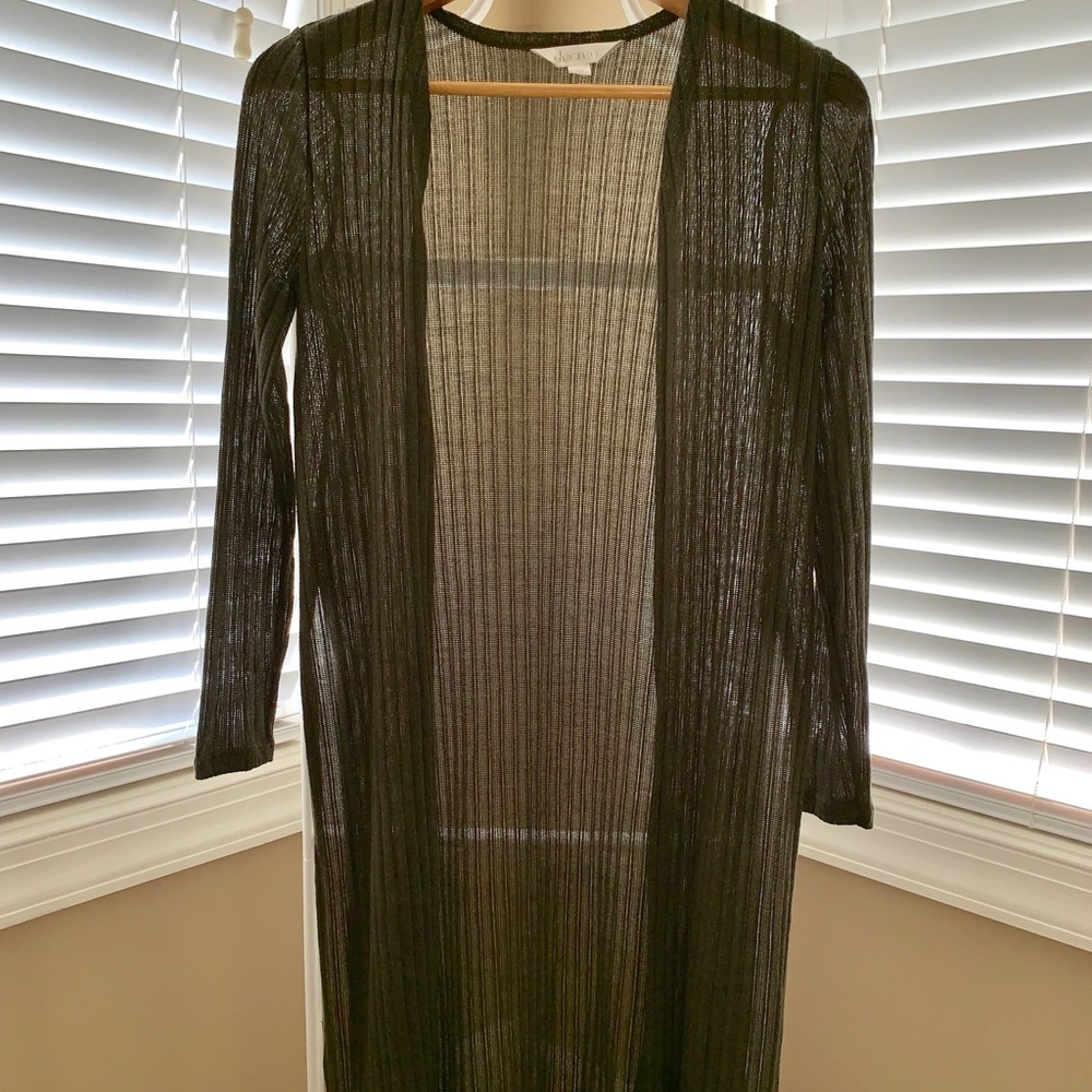 Army Green mid length cardigan